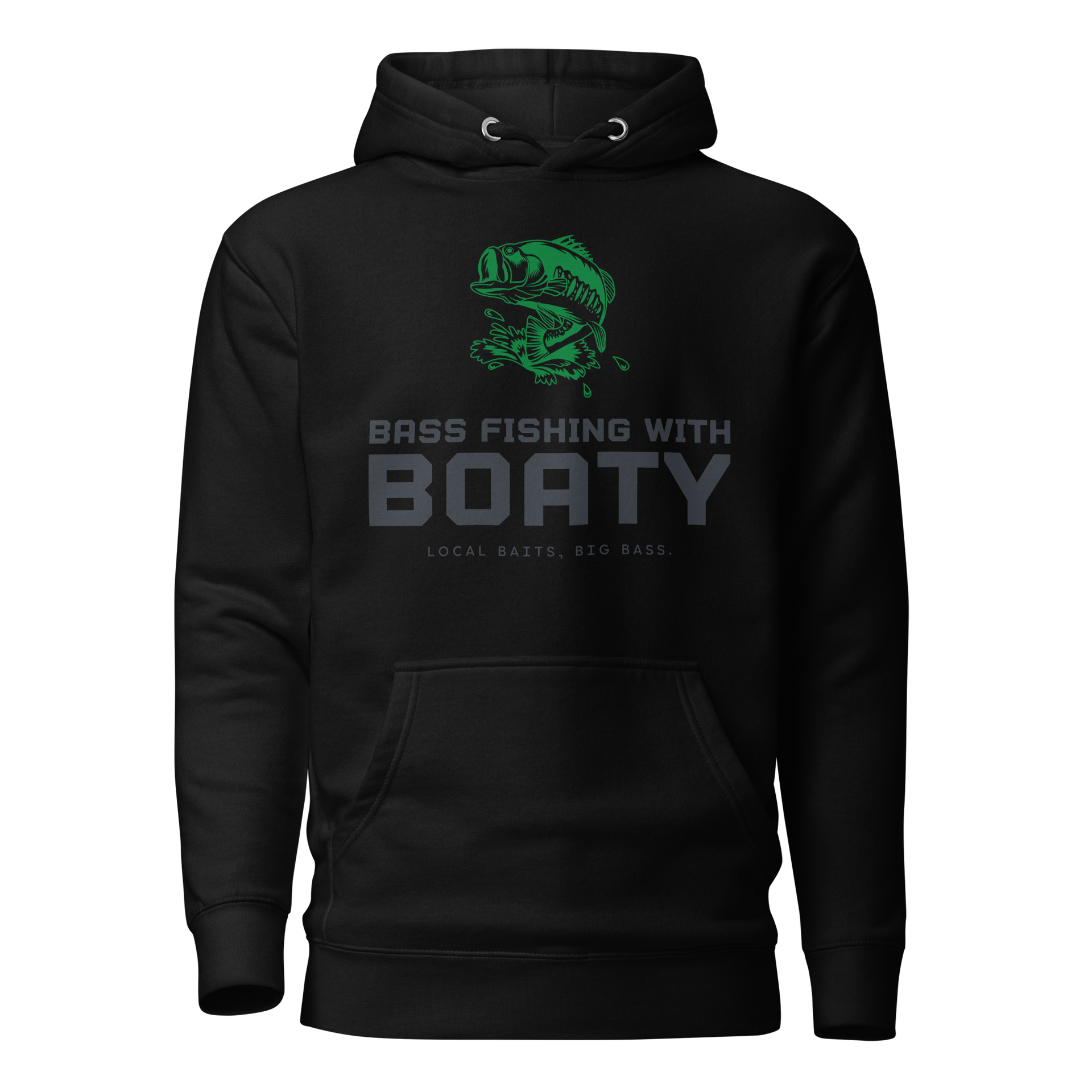 Hotspot design hooded sweatshirt mod.fishing mania BLACK BASS